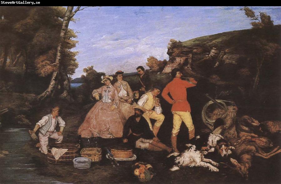 Gustave Courbet Hunter-s picnic